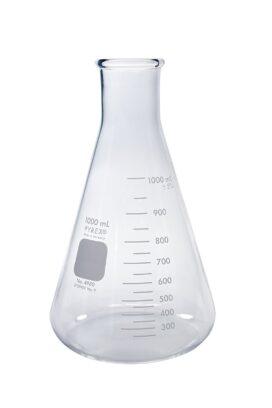 MATRAZ ERLENMEYER DE VIDRIO DE 1000 ML