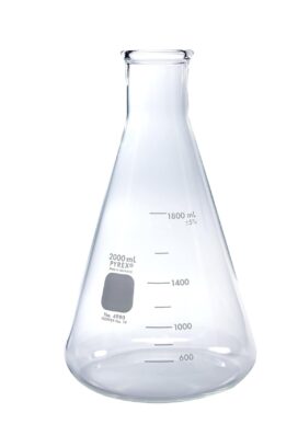 MATRAZ ERLENMEYER DE VIDRIO DE 2000 ML