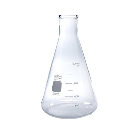 MATRAZ ERLENMEYER DE VIDRIO DE 2000 ML