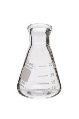 MATRAZ ERLENMEYER DE VIDRIO DE 25 ML