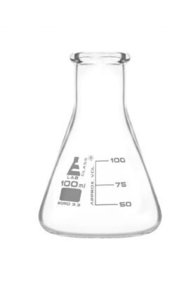 MATRAZ ERLENMEYER DE VIDRIO DE 100 ML