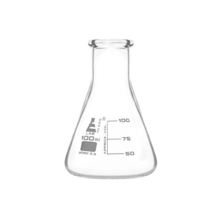MATRAZ ERLENMEYER DE VIDRIO DE 100 ML